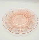 Pink Depression Glass Cherry Blossom Saucer Vintage Jeanette