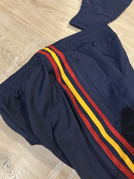 Conjunto Firebird de adidas para hombre, España, azul y dorado, chaqueta y pantalón 5