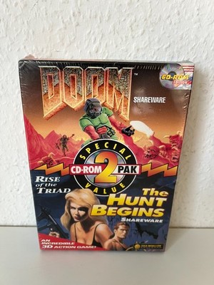 DOOM + RISE OF THE TRIAD THE HUNT BEGINS -SHAREWARE - NEU - SEALED - US -NO VGA