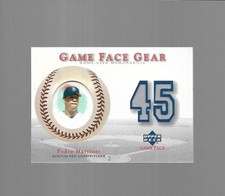 2003 UPPER DECK BASEBALL GAME FACE GEAR PEDRO MARTINEZ JERSEY