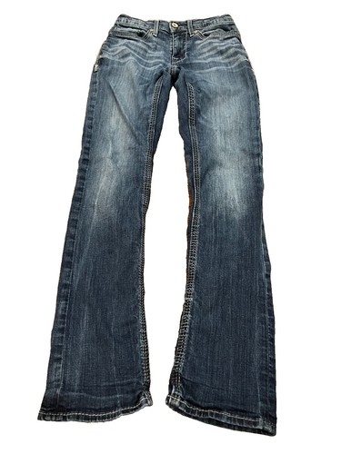 Guapi Jeans Pants Mens 30 Red Rhinestone Skeleton Limited Edition