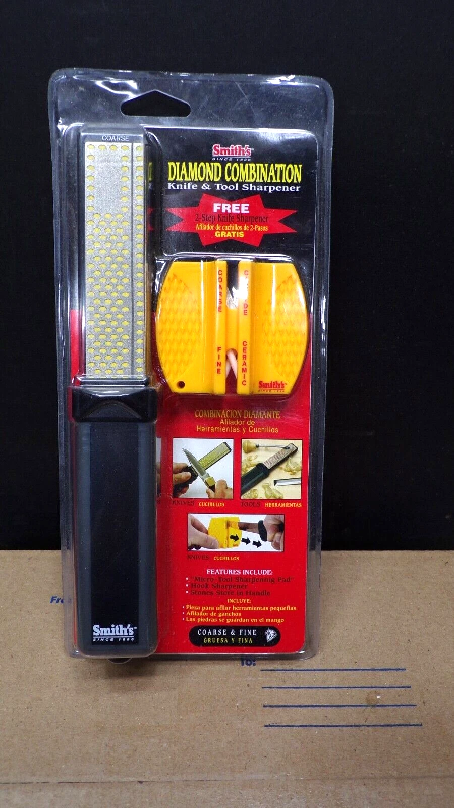New- Smiths Diamond Combination Knife & Tool Sharpener