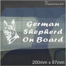 German Shepherd Dog On Board Stickers Car Truck Self Adhesive Pet Window Sign