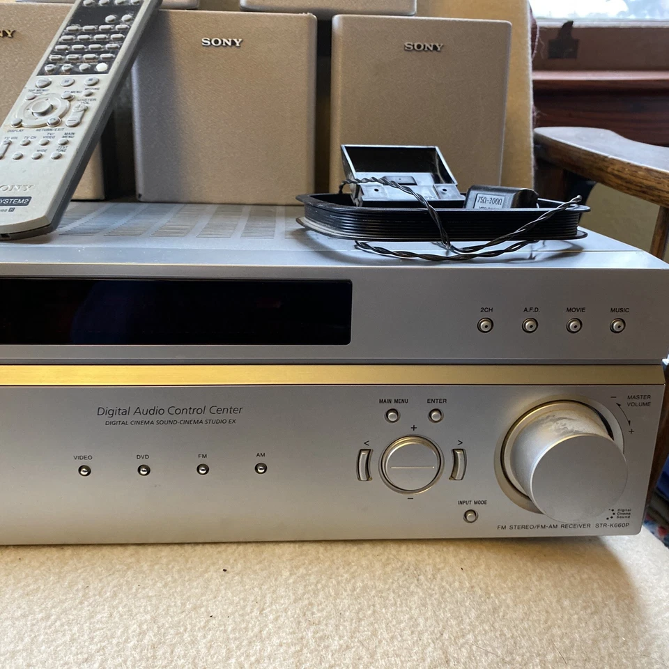 SONY STR-K660P AM/FM Stereo Receiver Digital Audio + 5 Speakers - BUNDLE - Works - Image 4 of 4