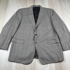 Brooks Brothers Blazer Jacket Tweed Wool Houndstooth Men s Size 46R Italy