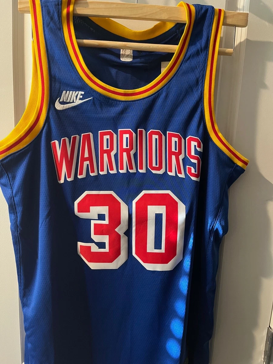 blue and red warriors jersey