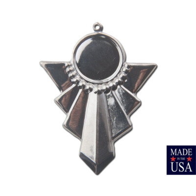 1 Loop Silver Plated Swag Pendant with 13mm Setting (4) pnd022H