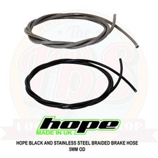 Hope Goodridge Black/Stainless Steel Braided Hydraulic Brake Hose Per Meter New