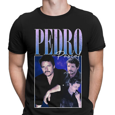 Dashing Pedro Pascal Film TV Schauspieler Retro Vintage Herren T-Shirts Tee Top #VED