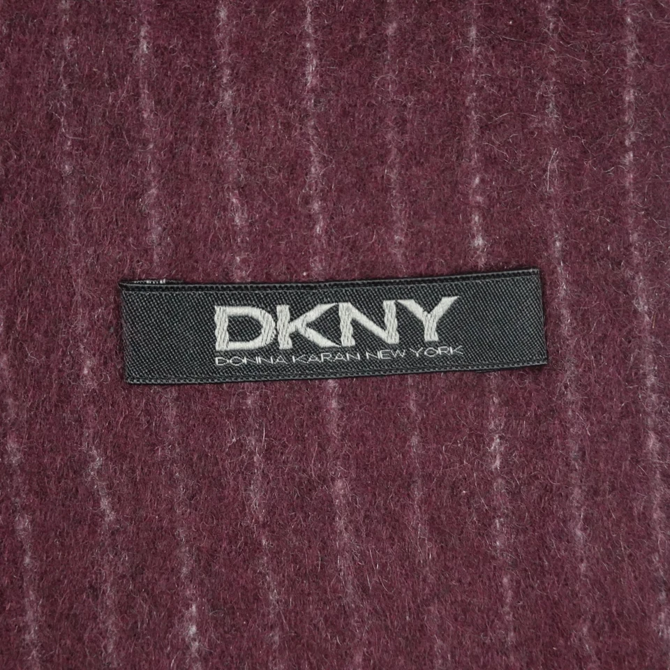 Xale cachecol cachecol vermelho lã K494 DKNY 56" X 10" - Imagem 2 de 4