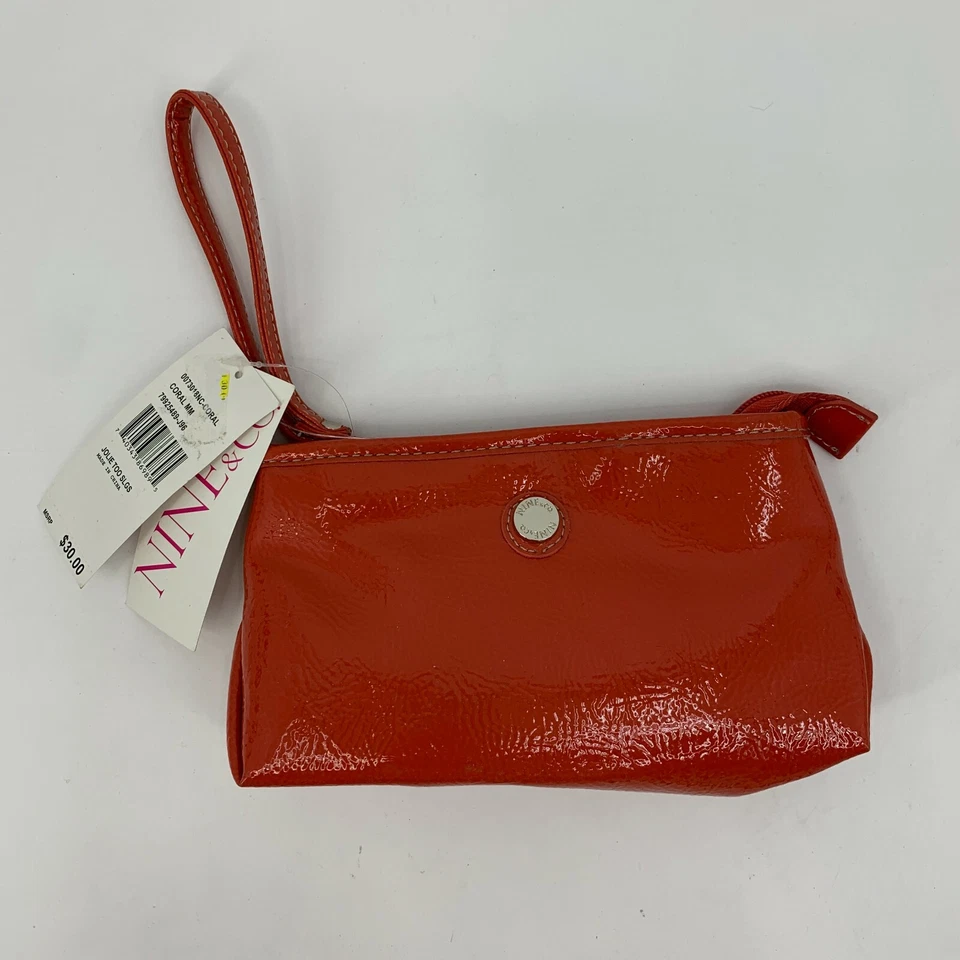 Nine & Co. Muñequera Bolso sin asas Cartera Coral Imitación Cuero "Jolie Too" Top Cremallera Nuevo Foto 2 de 4