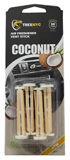 TrexNYC Car Air Fresheners Vent Sticks, Essential Car Odor Eliminator, Coconut