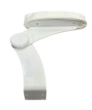 TACO Marine Starboard Side Aluminum Pivot Armrest with White Pad K10-0006B-SKW
