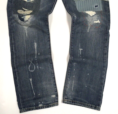 Polo Ralph Lauren Patchwork Repaired Distressed Ripped Polo Ralph Lauren Patchwork Repaired Distressed Ripped