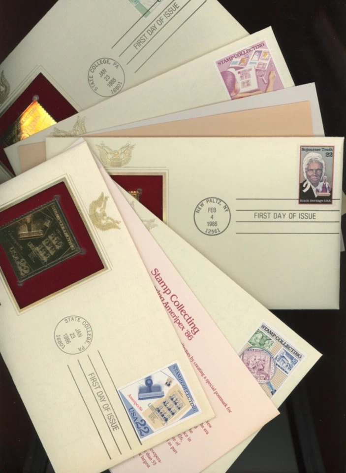 US Golden Replica 22kt FDC 58 first day covers with cards g7 (bb17 - Image 4 of 4