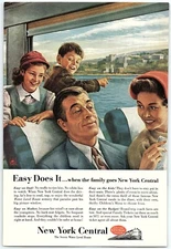 1950s NEW YORK CENTRAL RAILWAY EASY DOES IT... PRINT ADVERTISEMENT Z4270