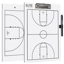 Elite Clipboards Basketball White Dry Erase Coaches Clipboard