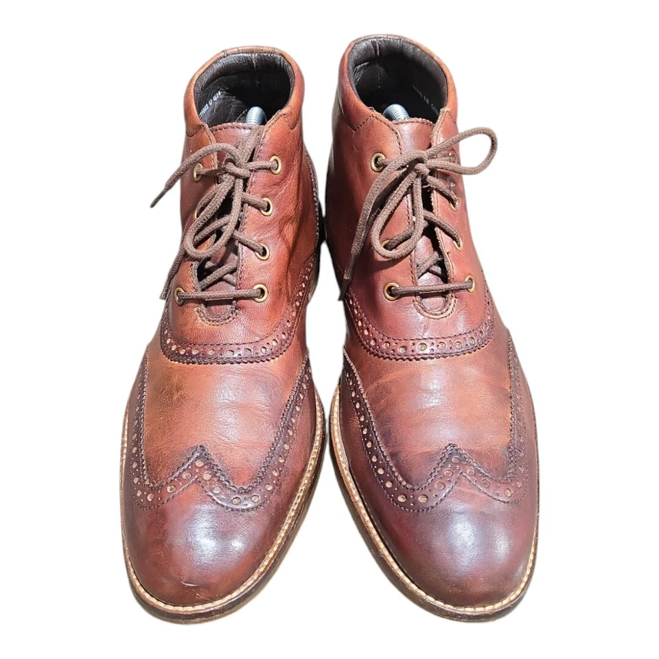 Cole Haan Liam Chukka II Men's 9 Wingtip Leather Ankle Boots Brogue Lace C11053 - Image 2 of 4