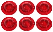 New USA-Made Red Tail Light Lamp Lens Set-6 For 1958 Chevy Impala Bel Air Nomad