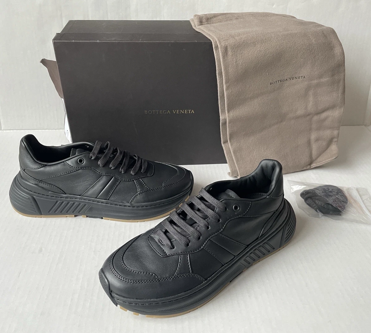 Bottega Veneta 578305  Mens Leather Black Storm Cuir Speedster‎ Sneakers sz 39. Bottega Veneta - Speedster Leather Sneakers - Black Bottega  main image 4