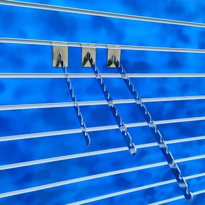 LINCE DISPLAY LIMITED Slatwall Notched Waterfall Arm For Retail Clothes Display