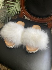 FOX FUR SLIPPERS SIZE 41  NEW  