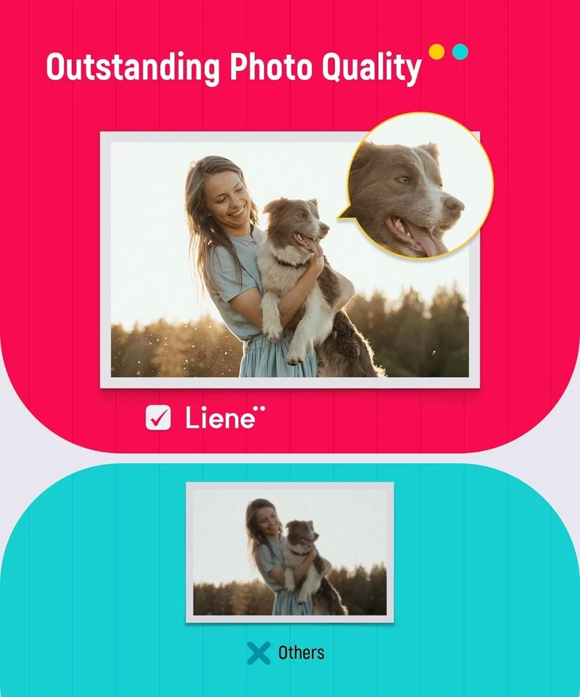 Liene Photo Printer Paper & Cartridge with 2 Ink Refills and 80 Photo Sheets Liene Photo Printer Paper & Cartridge with 2 Ink Refills and 80 Photo Sheets