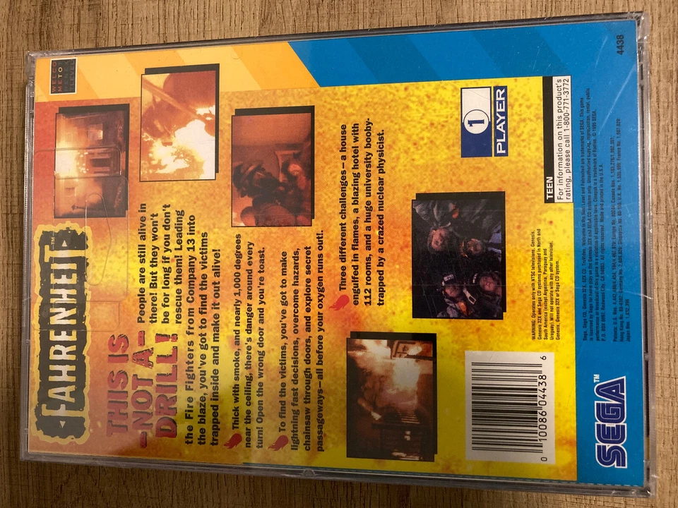 Fahrenheit (Sega CD / Sega 32X CD, 1995) brand-new, factory sealed, unopened - Image 2 of 4