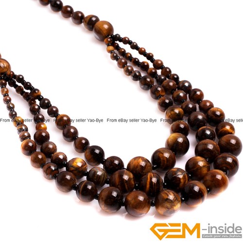 8-12mm Gemstone Round Beaded Fashion Long Necklace For Women 19 Inch Handmade AU - Foto 51 di 82
