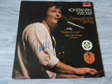 Konstantin Wecker Autogramm signed LP-Cover "Genug ist nicht genug" Vinyl
