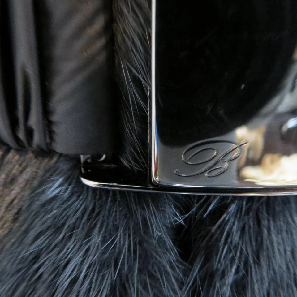 Chaqueta acolchada Blumarine negra con cinturón con chaleco desmontable de visón negro 44/ EE. UU. 8 Foto 4 de 4