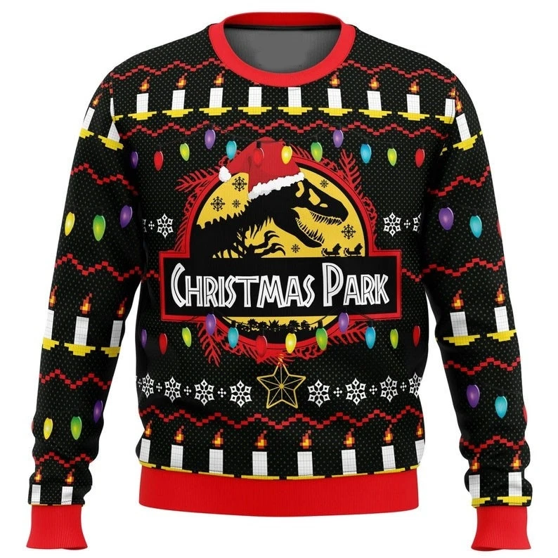 Jurassic Park Christmas Ugly Sweater Jurassic World Dinosaur