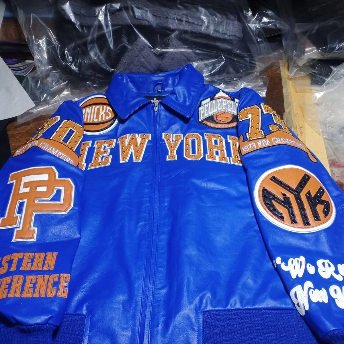 Pelle Pelle Leather Outer Shell Blue Coats, Jackets & Vests for