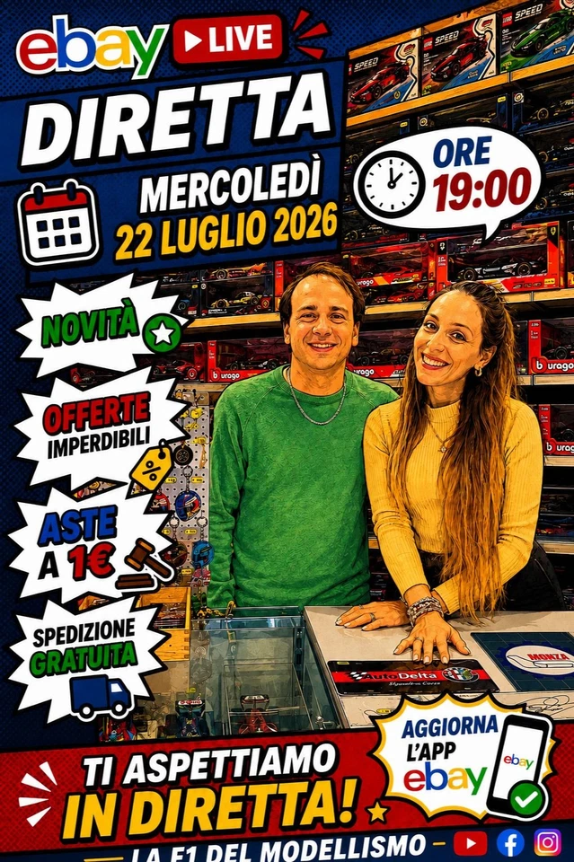 Live LaF1delmodellismo 22 Luglio 26 Novità - Offerte Esclusive - Aste da 1€