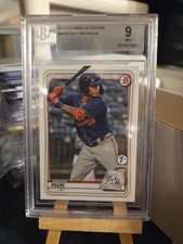 2020 Bowman 1st Edition Cristian Pache #BFE-5 Braves Beckett 9