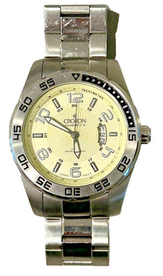 Croton Aquamatic II CA301201 Yellow Dial Mens Watch Japan Mov't Stainless Steel
