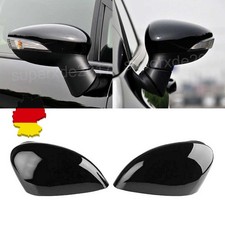 Spiegelkappen Gehäuse Außenspiegel Glanz Schwarz Für Ford Fiesta MK7 2008-2017