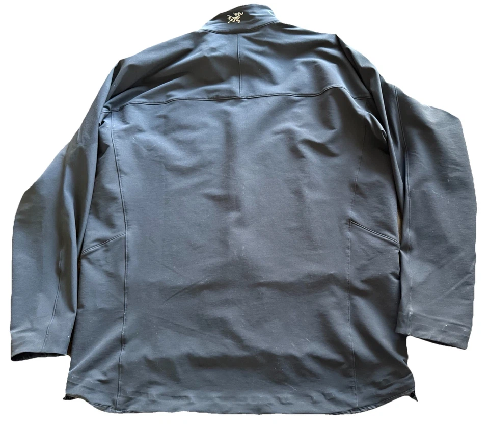 VTG Arc’teryx Gamma Jacket Mid 2010s Black 2XL Full Zip Softshell Wind Rain - Image 3 of 4