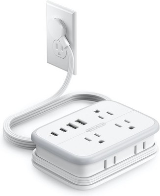 NTONPOWER 10 in 1 Travel Power Strip, 6 Outlets 4 USB Ports(2 USB C), 4ft Extens