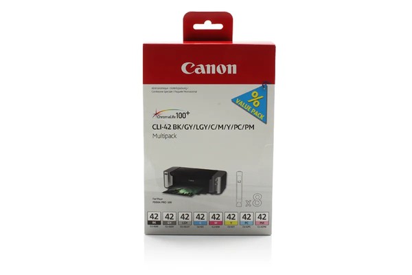 Canon CLI-42 / 6384B010 Tinten Sparset Schwarz, Cyan, Magenta, Gelb, Photo Cyan,-image