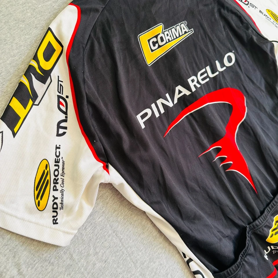 Camiseta deportiva de ciclismo vintage Giordana Pinarello DVT CORIMA MOST roja blanca Italia Foto 4 de 4