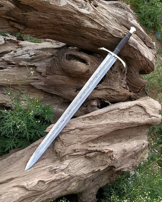 #ad Custom hand forged Damascus steel Viking Sword Medieval Sword With Sheath $147.63