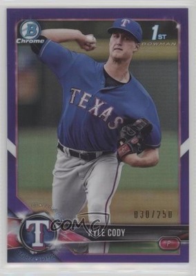 2018 Bowman Chrome Prospects Purple Refractor 30/250 Kyle Cody #BCP62 j2c