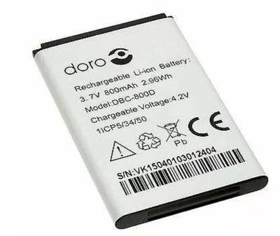 Replacement Doro DBC-800D Li-ion Battery for 6030 6520 6620 500 506 509 510 715