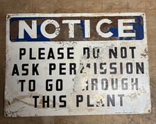 Vintage Metal Industrial Sign