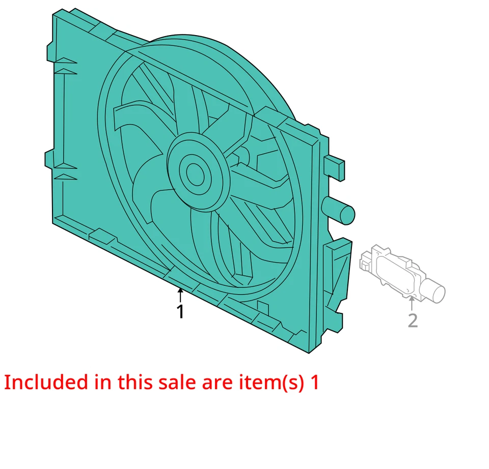 2015 Ford Taurus Cooling Fan Assembly 108K Miles OEM - Изображение 4 из 4