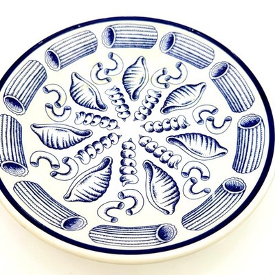 La Primula Made in Italy Blue White Pasta Ceramic Bowl 8''