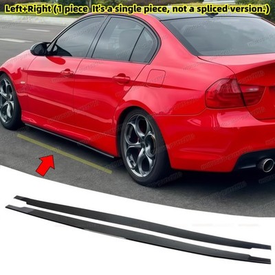 Gloss BLK MP Style Side Skirt Extension Splitter For BMW 3 Series E90 E92 E93 M3