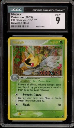 Pokemon Ninjask EX Deoxys Reverse Holo Rare #13 CGC 9 Mint