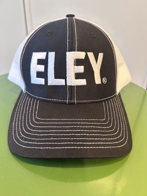Eley Amunition Baseball Cap/Trucker Hat in black and white. One size adjustabl